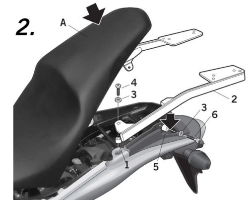 Монтажен комплект за куфари SHAD TOP MASTER HONDA HORNET CB600 F